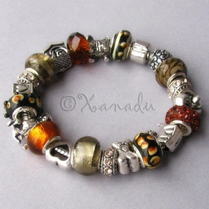 Brazalete Dije Cachorro Amor Negro Marrón Gris Estilo Europeo con Dijes Plateados para Perro - Imagen 1 de 11