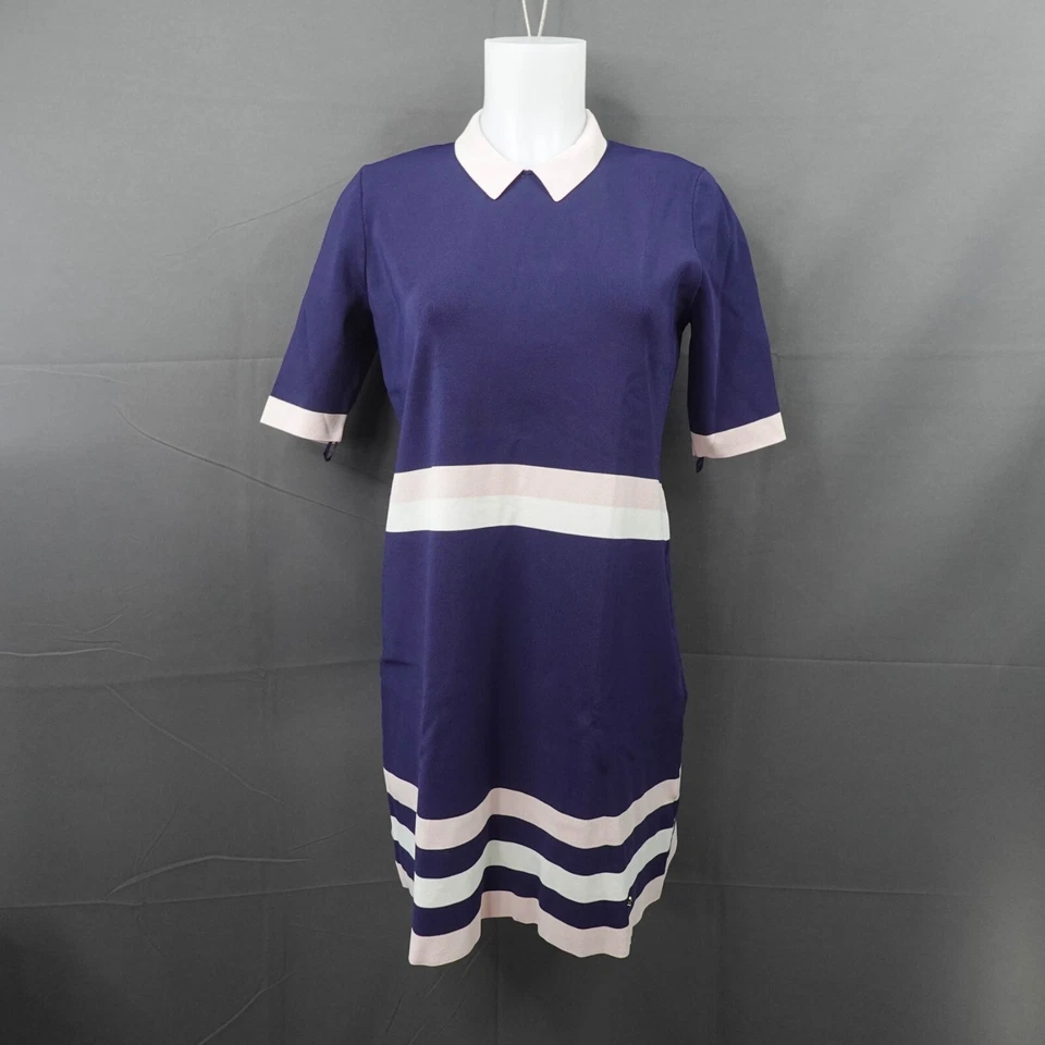 Ted Baker Colour by Numbers Dress Womens US 12 Retro Preppy Border Stripe - Image 1 of 4