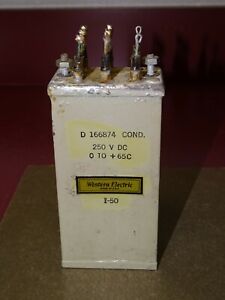 Western Electric D 166847 Oil Capacitor, Four .5 MFD Elements, for Tube Amp