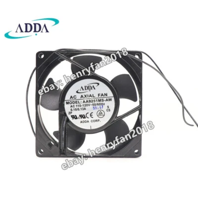 ADDA AA9251MS-AW AC Axial Fan 110V/120V 0.15/0.13A 90*90*25MM Cooling Fan 2-Wire - Image 1 of 4