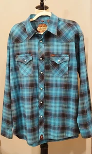 Camisa a Cuadros Western Rafter C Red Dirt Collection Para Hombre Perla Botones a Presión XXL - Imagen 1 de 14