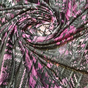 Black Ruffle Frill Fabric 58” Abstract Dress Craft Costume Material by Meter - Picture 1 of 5