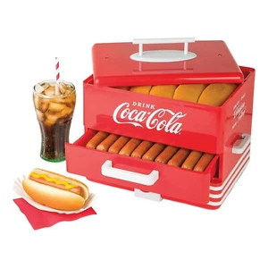 SALCO SHD-80CC Coca-Cola Hot Dog Maker chauffe-saucisse cuiseur à saucisse rétro rouge - Photo 1/7