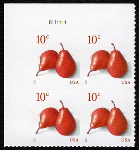 #5178 10c Red Pears, Plate Block [B111111 UL] Mint **ANY 5=FREE SHIPPING** - Picture 1 of 1