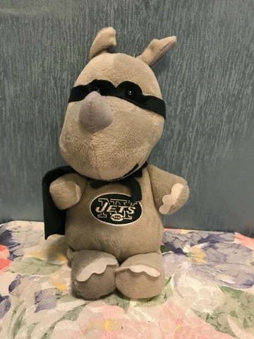 9" New York Jets  Plush Stuffed Rhino - Forever Collectibles Cover