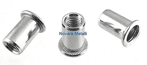 100 Inserti Filettati Testa Cilindrica M8 acciaio zincato   - Picture 1 of 1