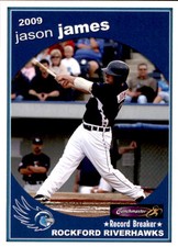 2009 Rockford RiverHawks Grandstand #11 Jason James RECORD BREAKER Vernon Hills