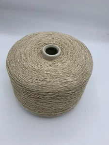 500 Gram Cone 50% Linen/50% Merino. 2/12nm Crochet/knit/crafts. Uk Spun. Natural - Picture 1 of 6