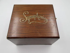 Antique Symphonion Mechanical Music Box W 4 Metallic Records Hand Crank 1880s - Picture 1 of 12