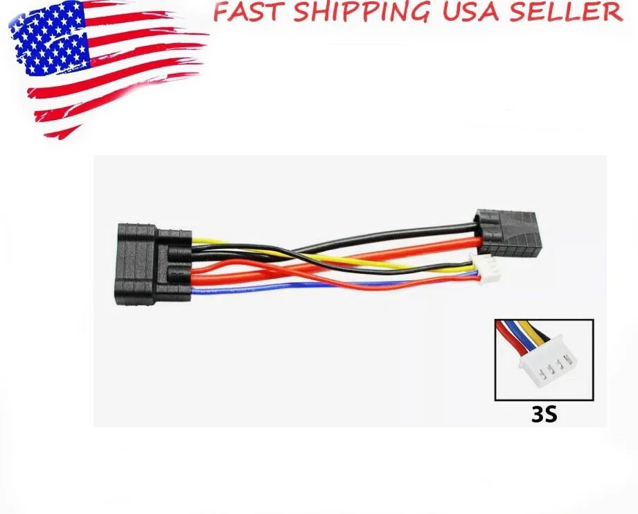 3S Lipo Battery Connector Cable Adapter fits for TRX 1/8 RC Car 150MM - Image 1 of 4