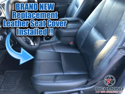 2007-2014 雪佛兰索罗德 2500HD 4X4 LT - 司机底部皮革座椅套黑色 — 第 1/4 张图片