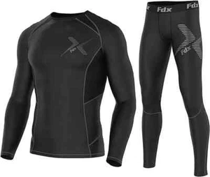 Mens Winter Thermal Compression Armour Base layer Top Skin Fit + Leggings set uk - Picture 1 of 10