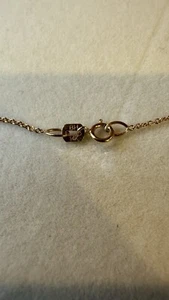 14k Solid Rose Gold 18 Inch Necklace. Spring Clasp (1.2g) - Picture 1 of 3