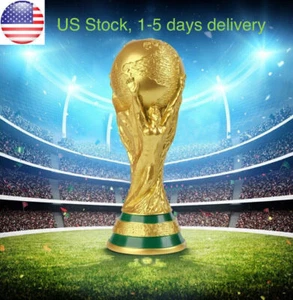 WORLD CUP REPLICA TROPHY FULL SIZE 2022 Qatar Football Soccer 1:1 Model - Picture 1 of 4