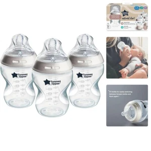 Pack of 3 Natural Start Anti-Colic Baby Bottles, BPA-Free - 260ml, 0+ Months - Picture 1 of 10