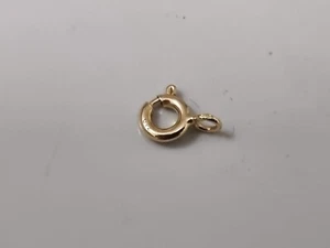 Genuine 18K Gold Spring Ring Clasp 750 - 0.17g Jewelry Chain Bracelet - Picture 1 of 5