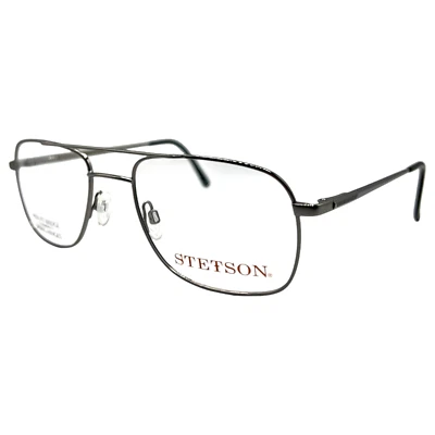 STETSON 357 058 58/21/145 - GUNMETAL - NEW Authentic MEN EYEGLASSES Frame - Image 1 of 2