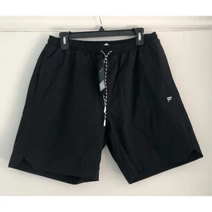 New Fabletics Men's 7" Black Swim Trunk Size L Quick Dry Bathing Suit Retail $64 - Picture 1 of 6