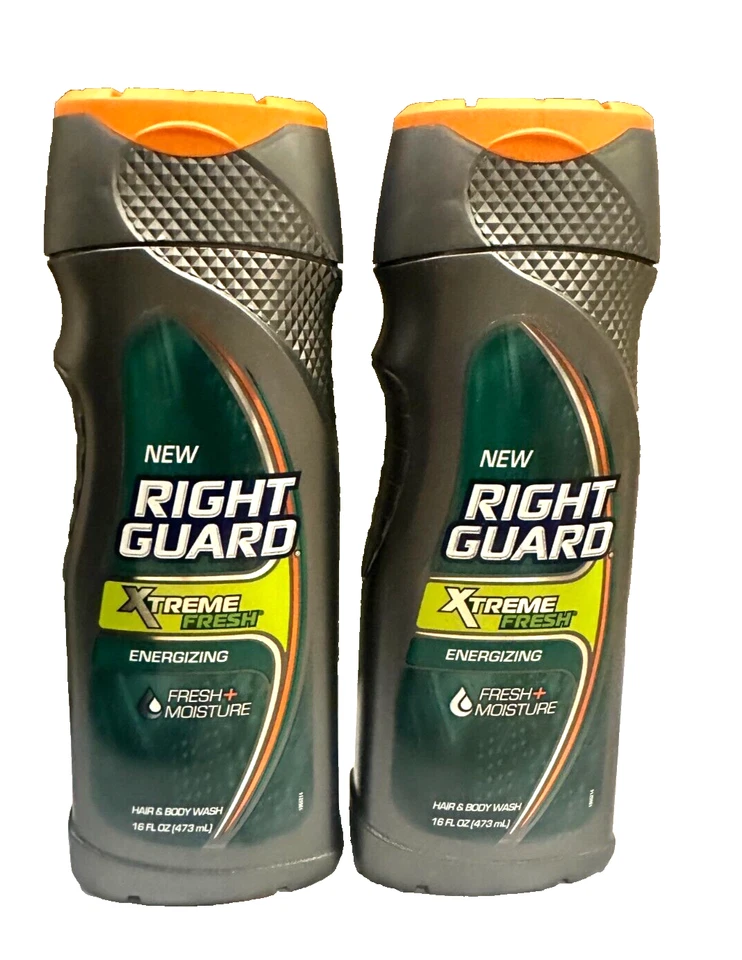 2瓶Right Guard Xtreme新鲜能量头发和沐浴露已停产 — 第 1/1 张图片