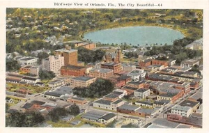 H84/ Orlando Florida Postkarte um 1915 Vogelperspektive Geschäfte Häuser 71 - Bild 1 von 4