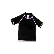 Isosi Black Rash Guard Unisex Short Sleeve Sizes Xs to Xxxl