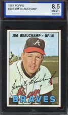 1967 TOPPS #307 JIM BEAUCHAMP ISA 8.5 BRAVES *ADT5114 