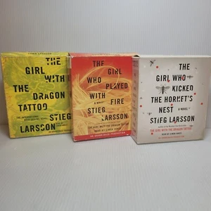 Stieg Larsson: Girl With The Dragon Tattoo Trilogy (3 Unabridged Audio Book Set) - Picture 1 of 11