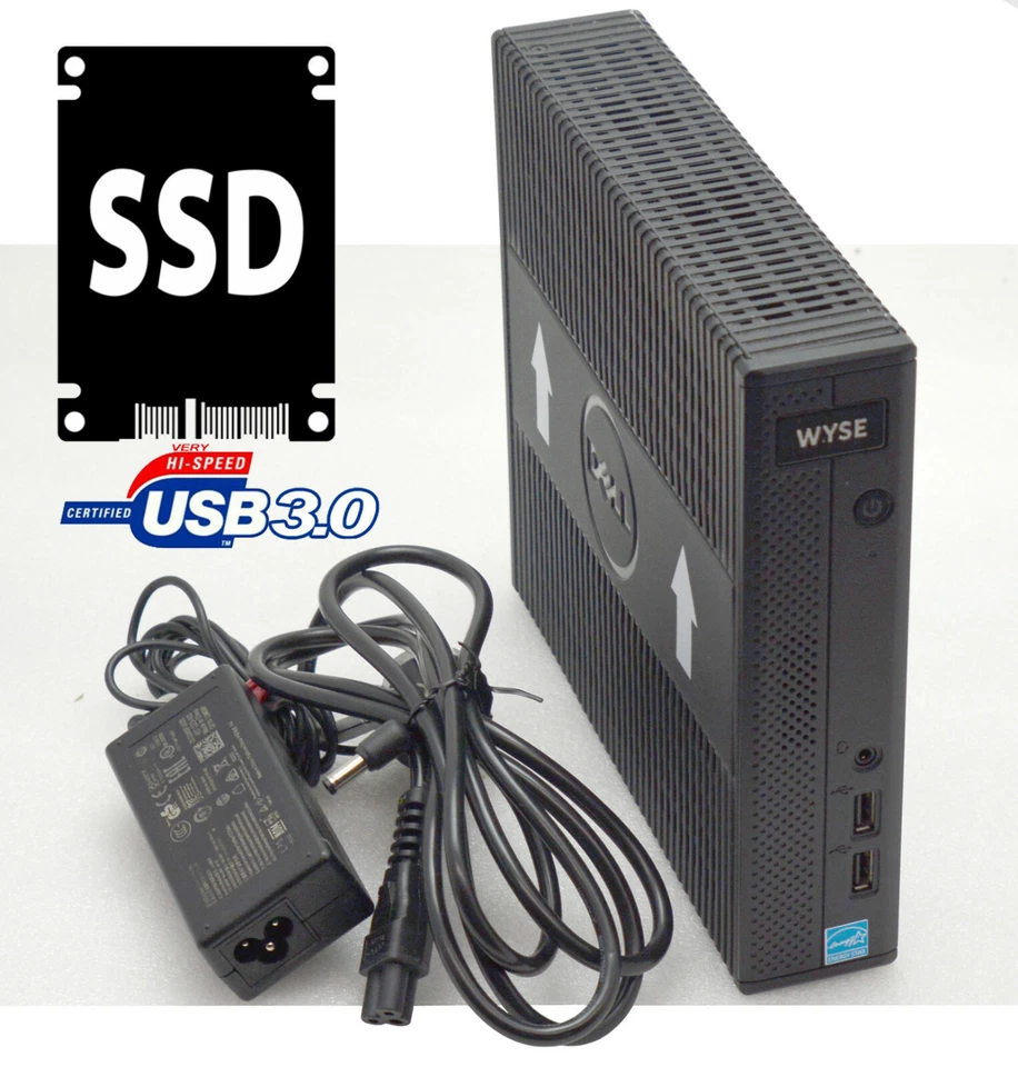 Small Computer Dell Wyse Zx0q 08WF82 4xCore CPU 64 GB SSD HDD LPT RS-232 V290 - Image 1 of 1
