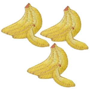 Banana Applique Patch - Bunch of Bananas, Fruit Badge 1.75" (3-Pack, Iron on) - Picture 1 of 1