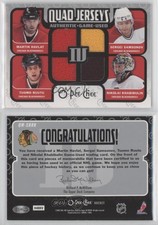 2007-08 O-Pee-Chee Quad Jerseys Sergei Samsonov Nikolai Khabibulin Martin Havlat