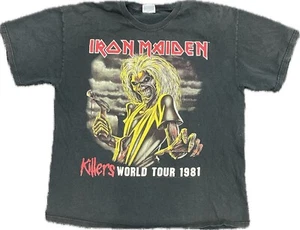 Vintage Iron Maiden Killers World Tour 1981 schwarz Tshirt Erwachsene XL Hanes - Bild 1 von 9
