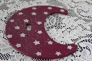 Celestial Single Switch Plate Moon & Stars - Picture 1 of 3