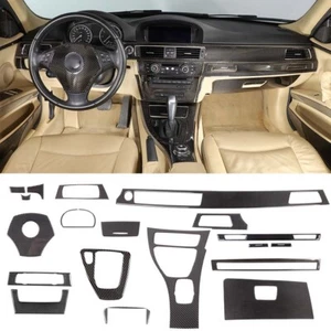 Juego de 21 piezas interior fibra carbono bmw serie 3 e90 e92 e93 2005-2012 - Imagen 1 de 13