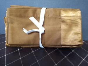 LUX Crate & Barrel Placemats - Copper Silk Trim -  Set of 4 - 21"Sq - Holidays - Picture 1 of 5
