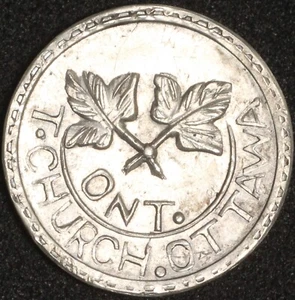 ONTARIO, Ottawa - Thomas Church, Bowman #4-26 White Metal Token - Bild 1 von 2