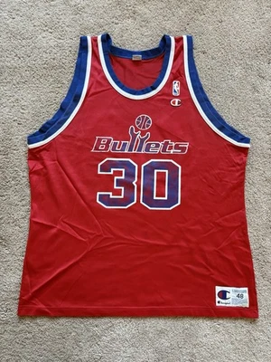 Camiseta masculina vintage Champion Washington Bullets Rasheed Wallace tamanho XL $100 - Imagem 1 de 4