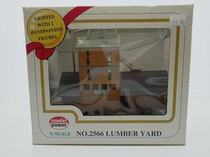 Modellino Power scala N #2566 cantiere in legno NUOVO - illuminato con due figure - Foto 1 di 5