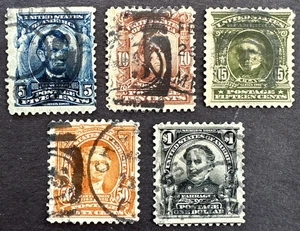US 1902-1903 Scott # 304, 307, 309-311 Lot of 5 Used Stamps - Picture 1 of 2