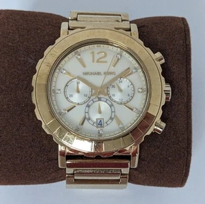 Michael Kors Lillie Chronograph Watch Women 45mm Date MK-5789 - Picture 1 of 13