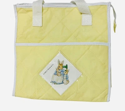 Vintage Peter Rabbit Beatrix Potter Quilted Yellow Baby Diaper Bag Hospital - Image 1 of 4