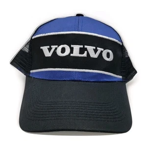 Volvo Trucker Hat Mesh Back Blue Black Snapback Baseball Cap - Picture 1 of 9