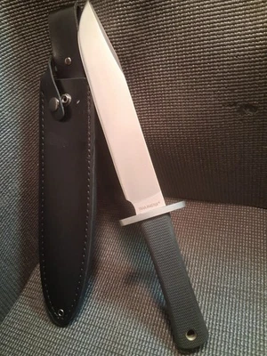 Trailmaster - холодная сталь США - большой (14 дюймов) нож с фиксированным лезвием и кожаные ножны!!️ - Изображение 1 из 4