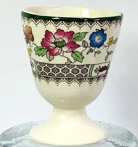 Taza de huevo de rosa china Spode con patas 2,5" de alto 1 7/8" de diámetro en toda la parte superior de Inglaterra - Imagen 1 de 10