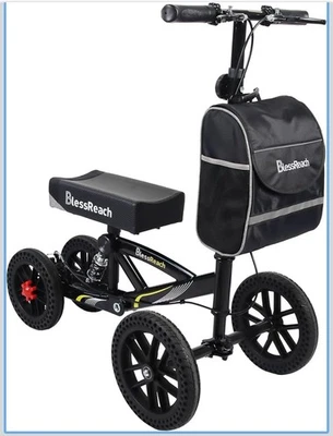 KNEE WALKER SCOOTER BLESSREACH All-Terrain Foldable Disc Brake for Foot Injuries - Image 1 of 3