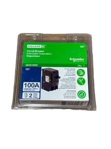 Square D 100 Amp 2-Pole Standard Trip Circuit Breaker QO2100C New - Picture 1 of 2