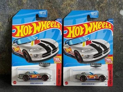 Hot Wheels ZAMAC Walmart Exclusivo = Dodge Viper RT/10 entonces y ahora = Lote de 2 Foto 1 de 4