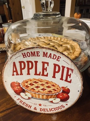 Letrero de pared de metal 8x8 para pastel de manzana casero  Foto 1 de 2