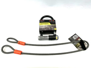 Kryptonite Kryptolok Serie 2 Mini Bügelschloss 3,25" x 7" mit 4' x 10mm Kabel Combo - Bild 1 von 3