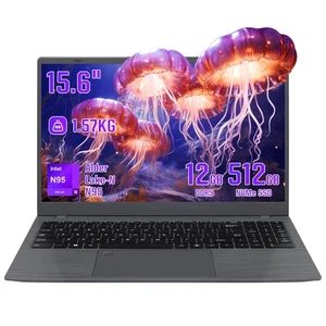 15.6 Inch Intel N95 Laptop, 15.6 IPS-FHD-Laptop,Windows 11 Pro Laptop Compute... - Picture 1 of 8