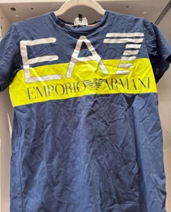 T-shirt ragazzo Emotion Armani giallo navy 14 anni 13-14 cotone - Foto 1 di 4